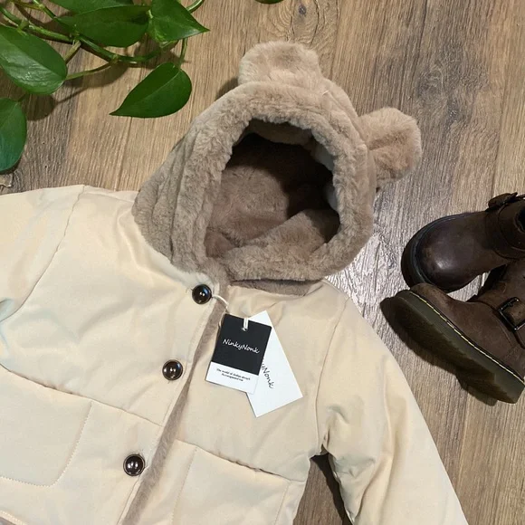 Ninky Nonk || Toddler Warm Winter Faux Fur Lined Jacket - Picture 3 of 10